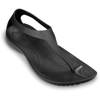 Crocs Sexi Sleek Cierne - Damske Sandále